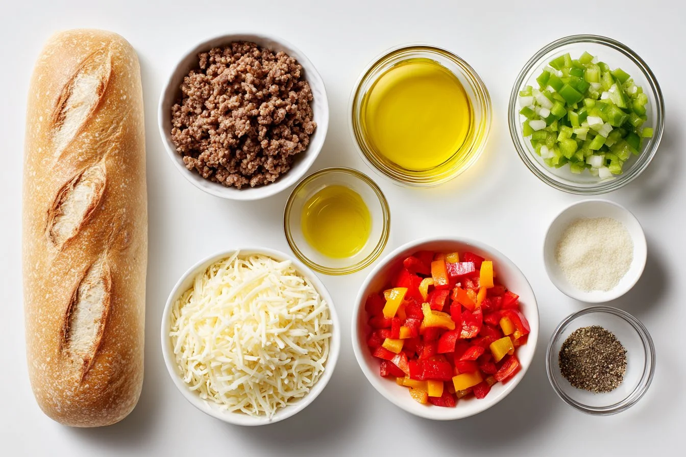 Cheesy Beef Stuffed French Bread
