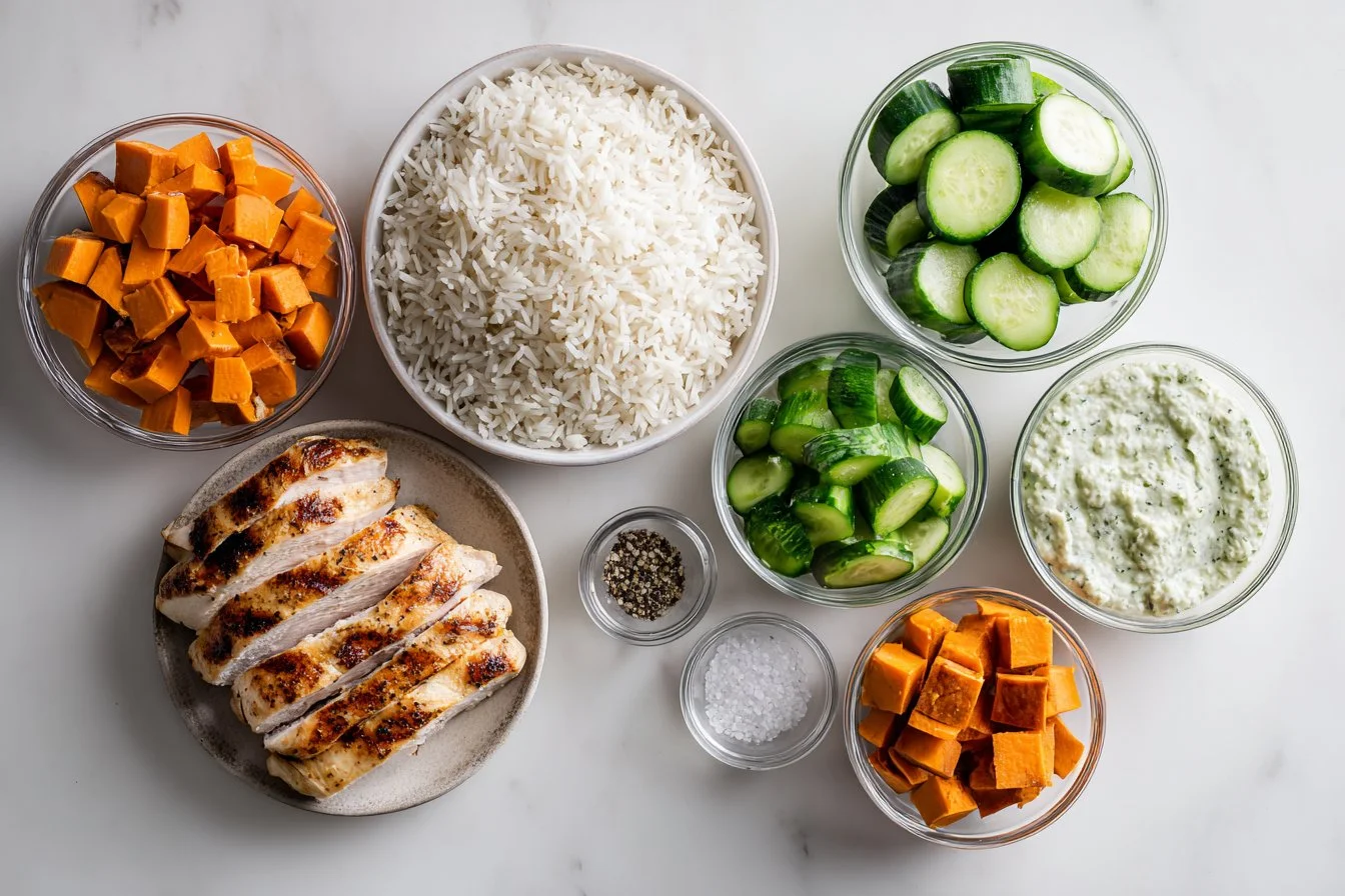 Chicken and Sweet Potato Rice Bowl