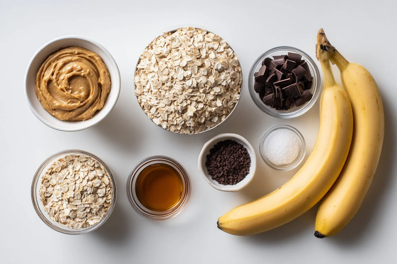 Flourless Peanut Butter Banana Oatmeal Cookies