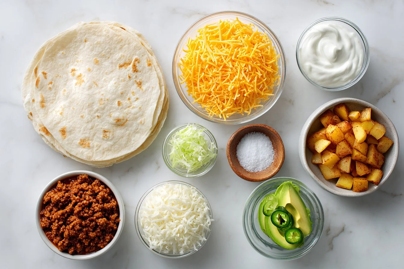 Loaded Cheesy Beef Burrito