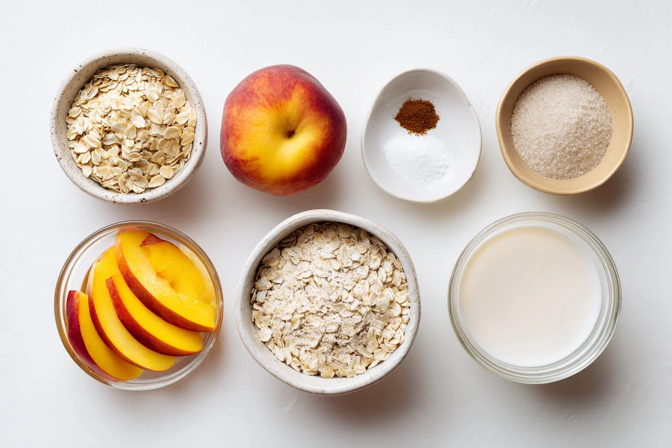 Vegan Peaches and Cream Oatmeal