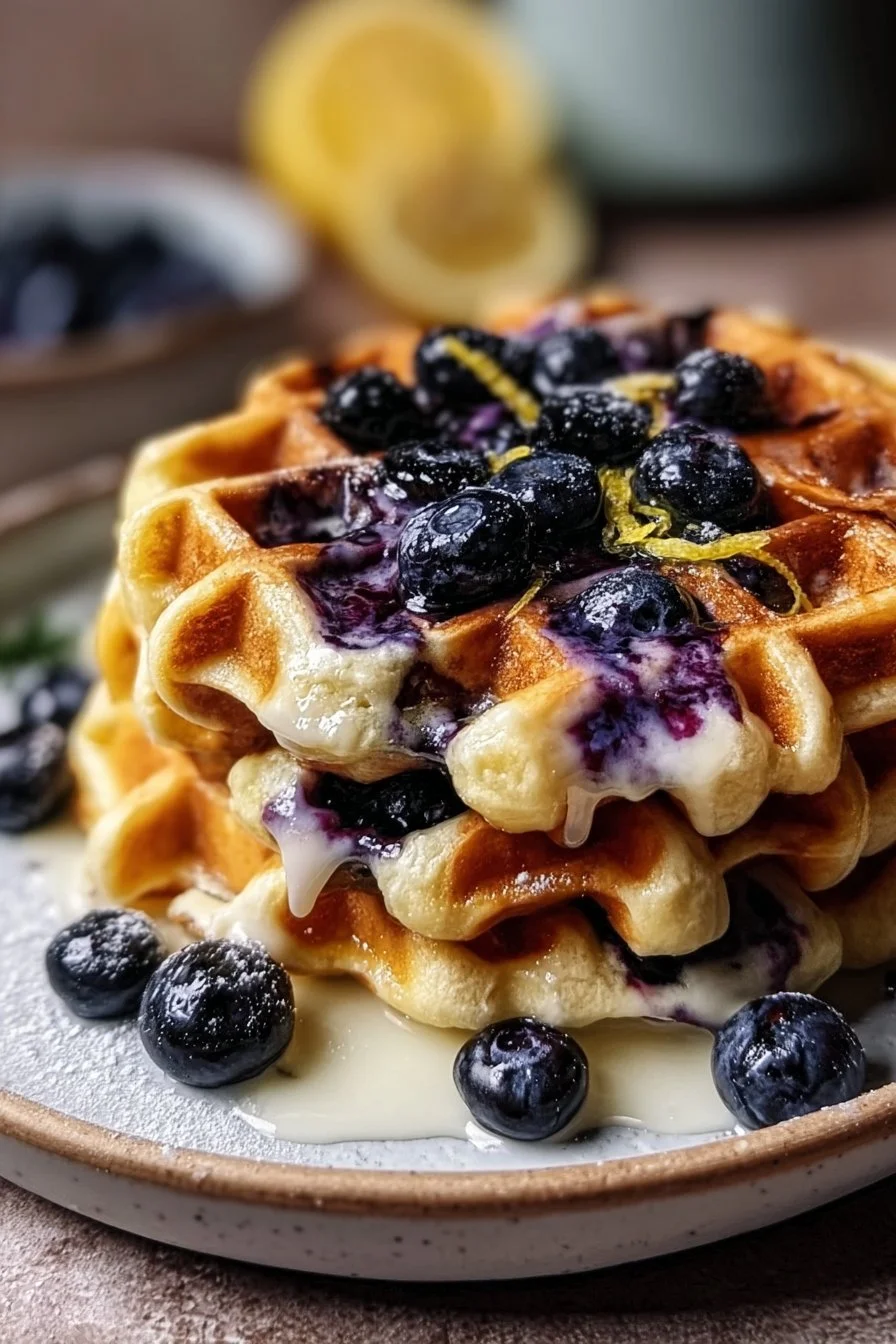 Blueberry Lemon Zest Waffles
