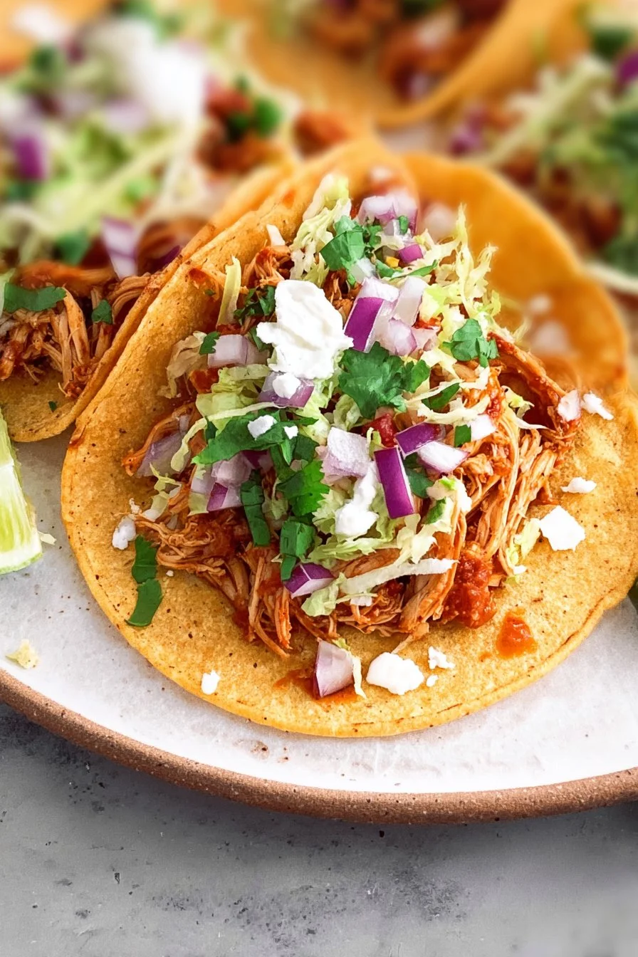 Crock Pot Chicken Tacos