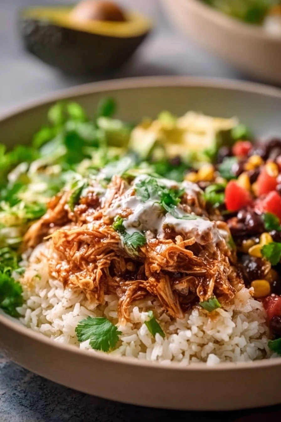 Crockpot Chicken Taco Bowls