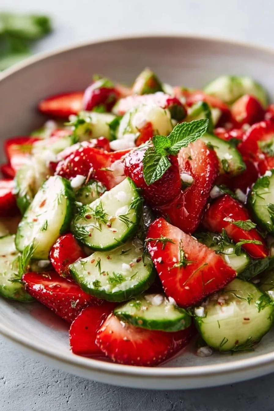 Cucumber Strawberry Salad