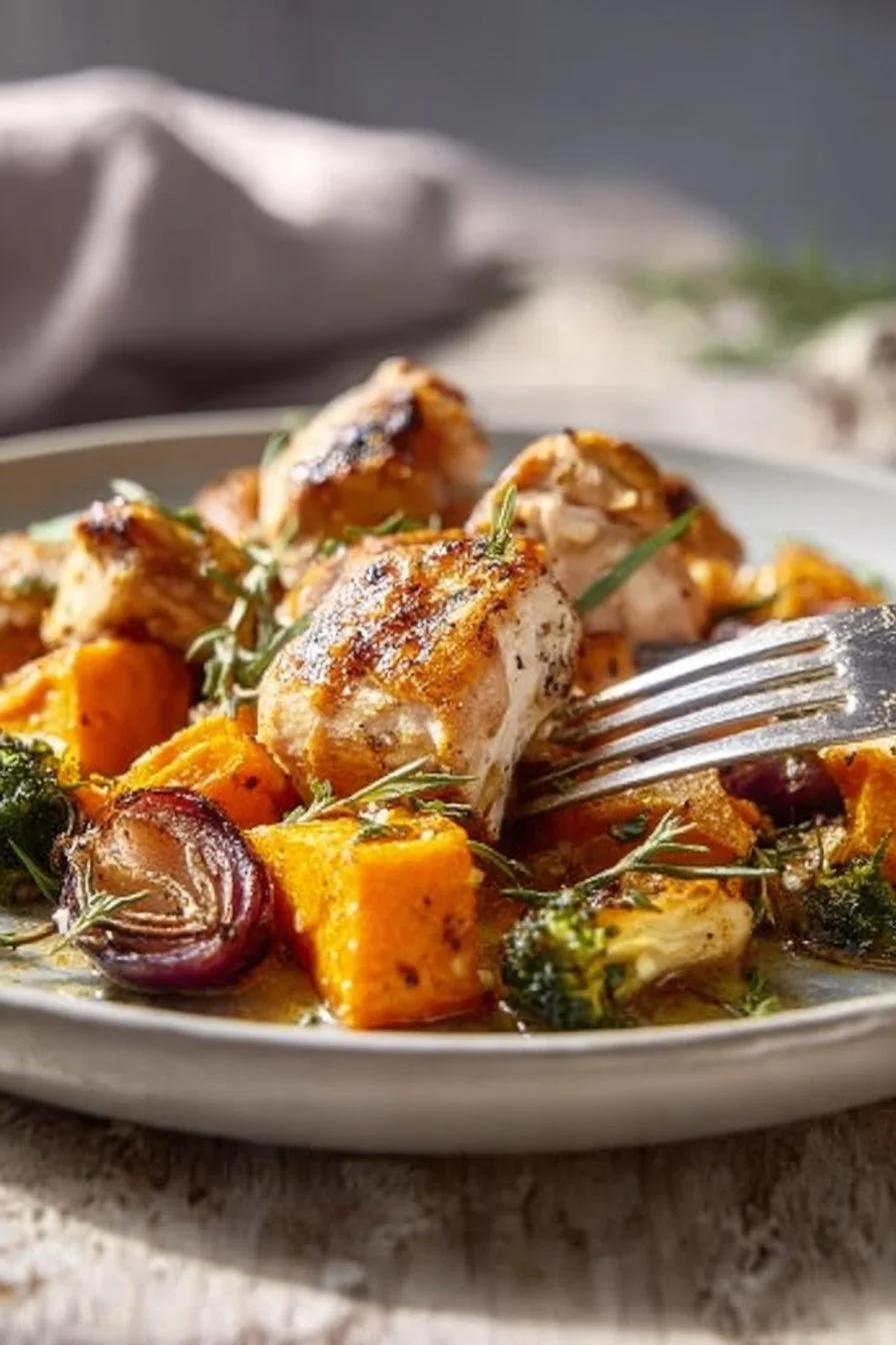 Chicken Sweet Potato Traybake