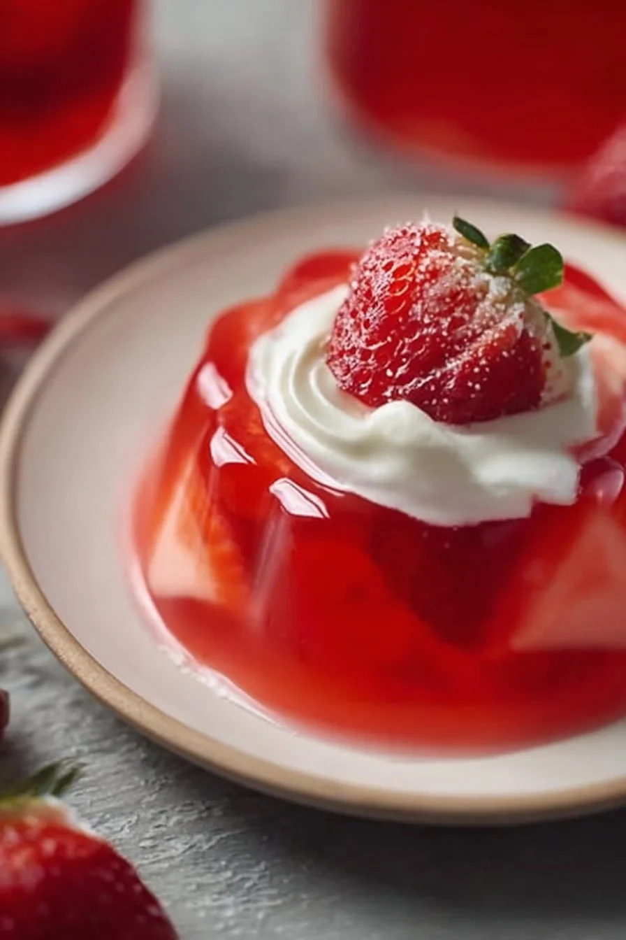 Easy Strawberry Jello Greek Yogurt Dessert