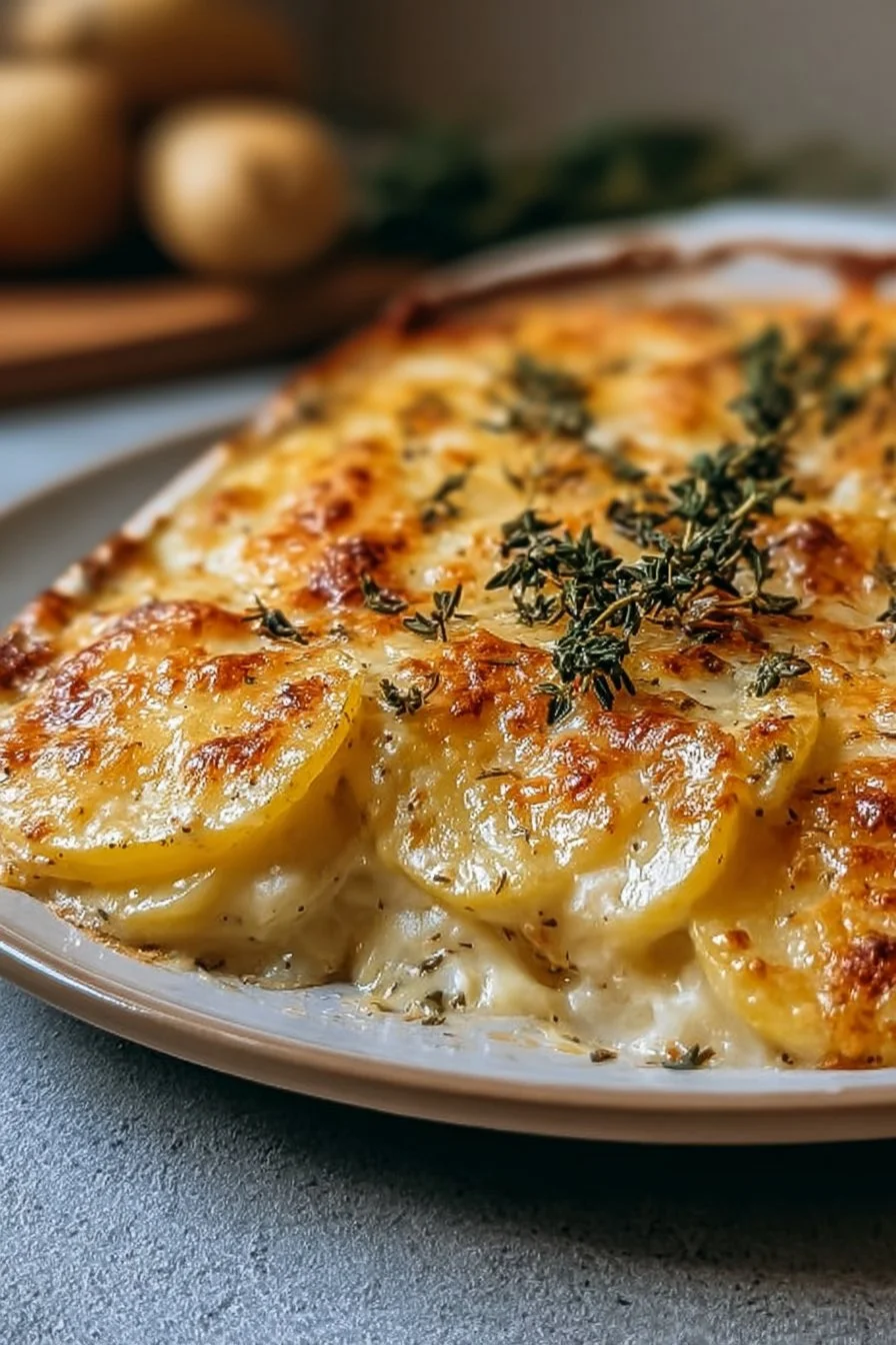 Gruyère and Thyme Scalloped Potatoes
