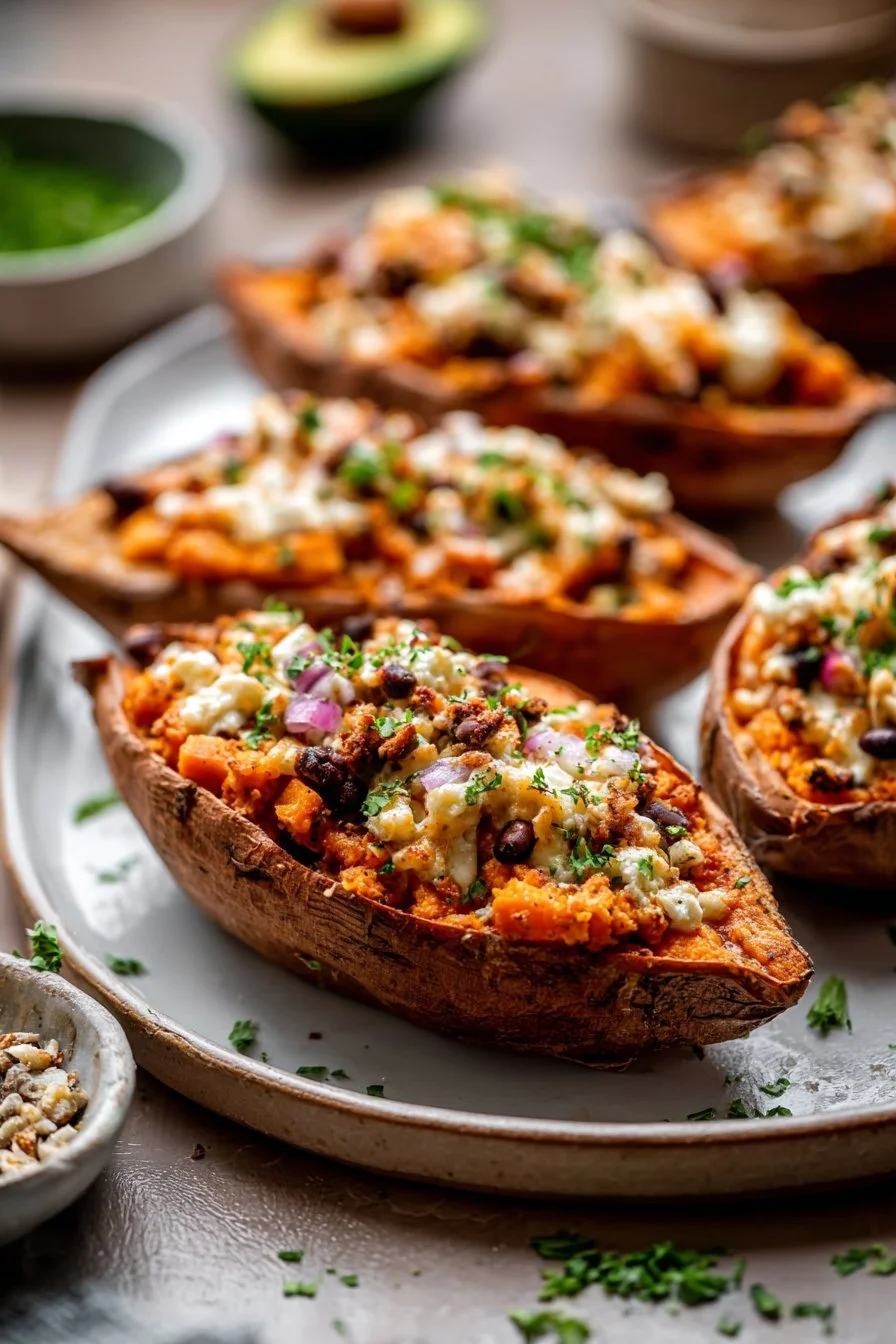 Loaded Stuffed Sweet Potatoes
