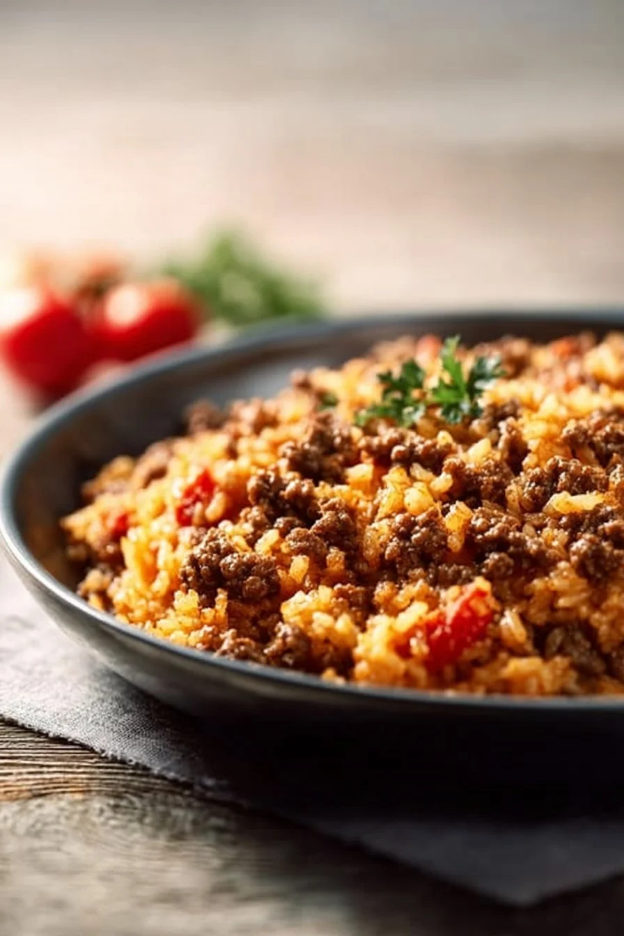 One-Skillet Ground Beef and Rice