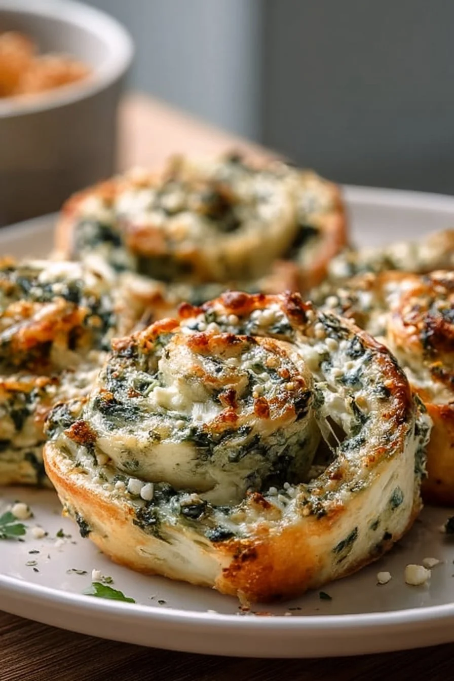 Spinach Dip Pinwheels