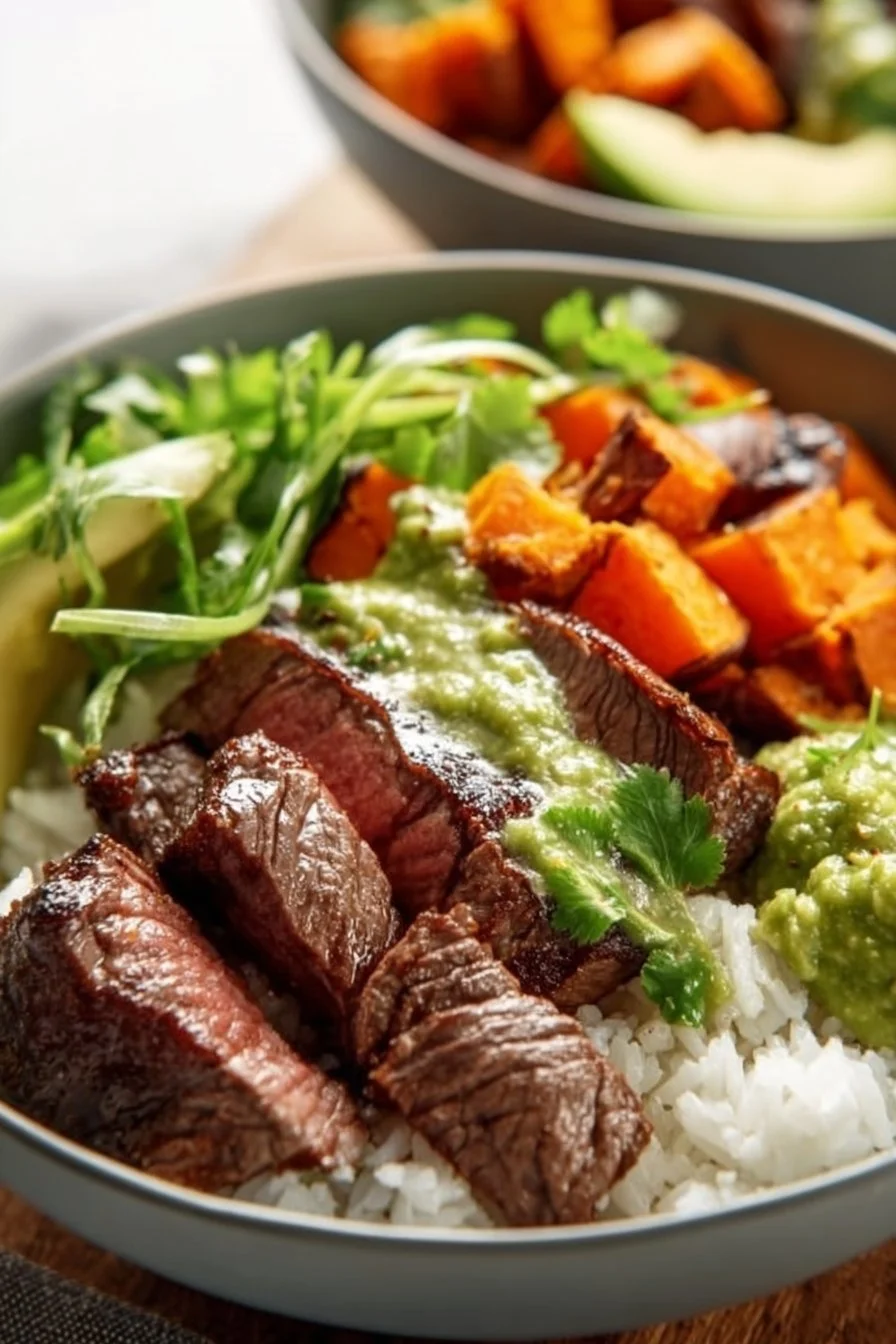 Steak And Sweet Potato Bowls