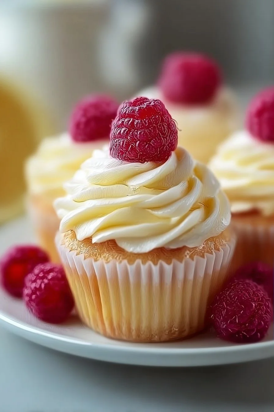 Raspberry Lemon Heaven Cupcakes