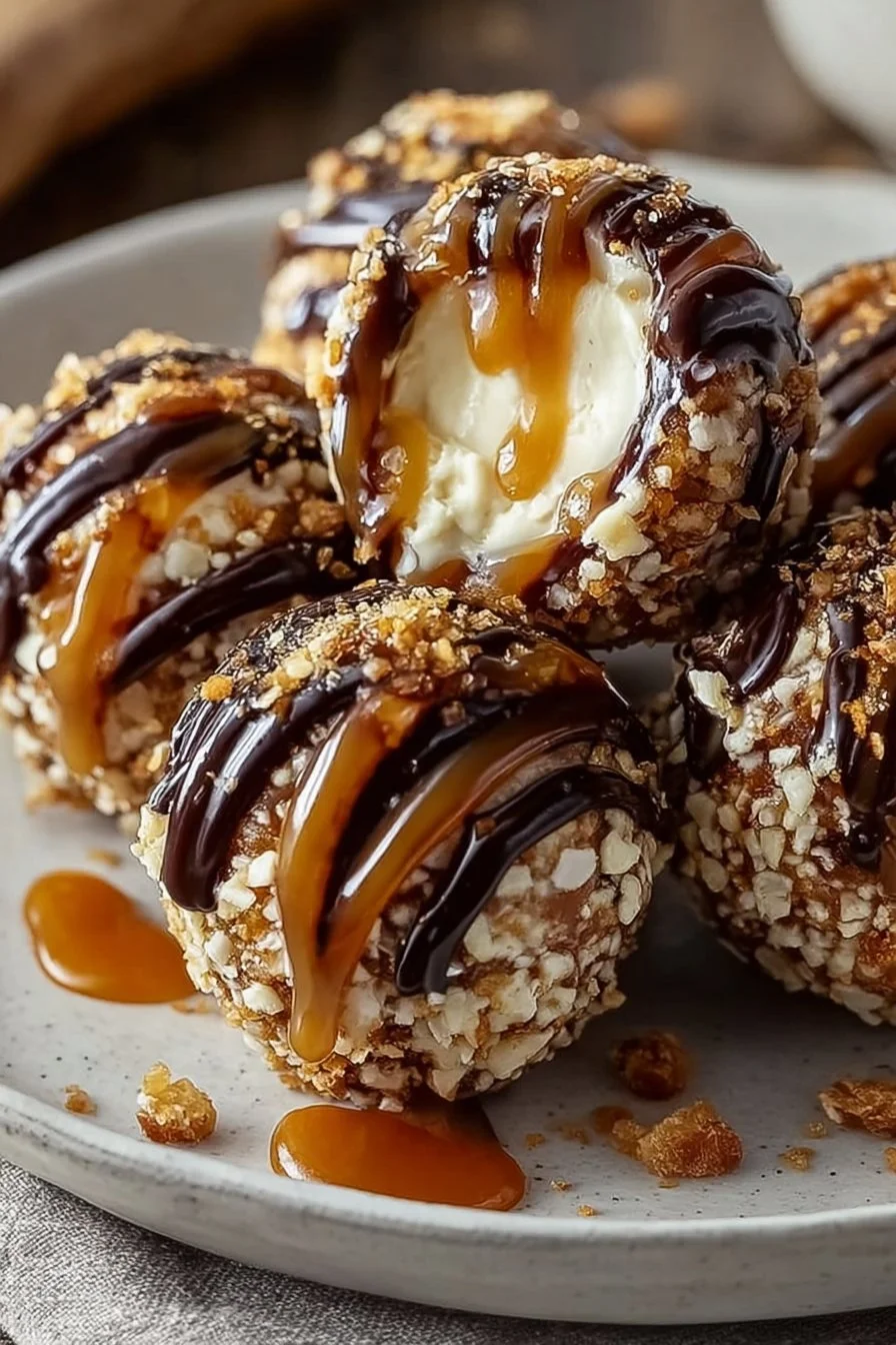 Salted Caramel Pretzel Cheesecake Balls