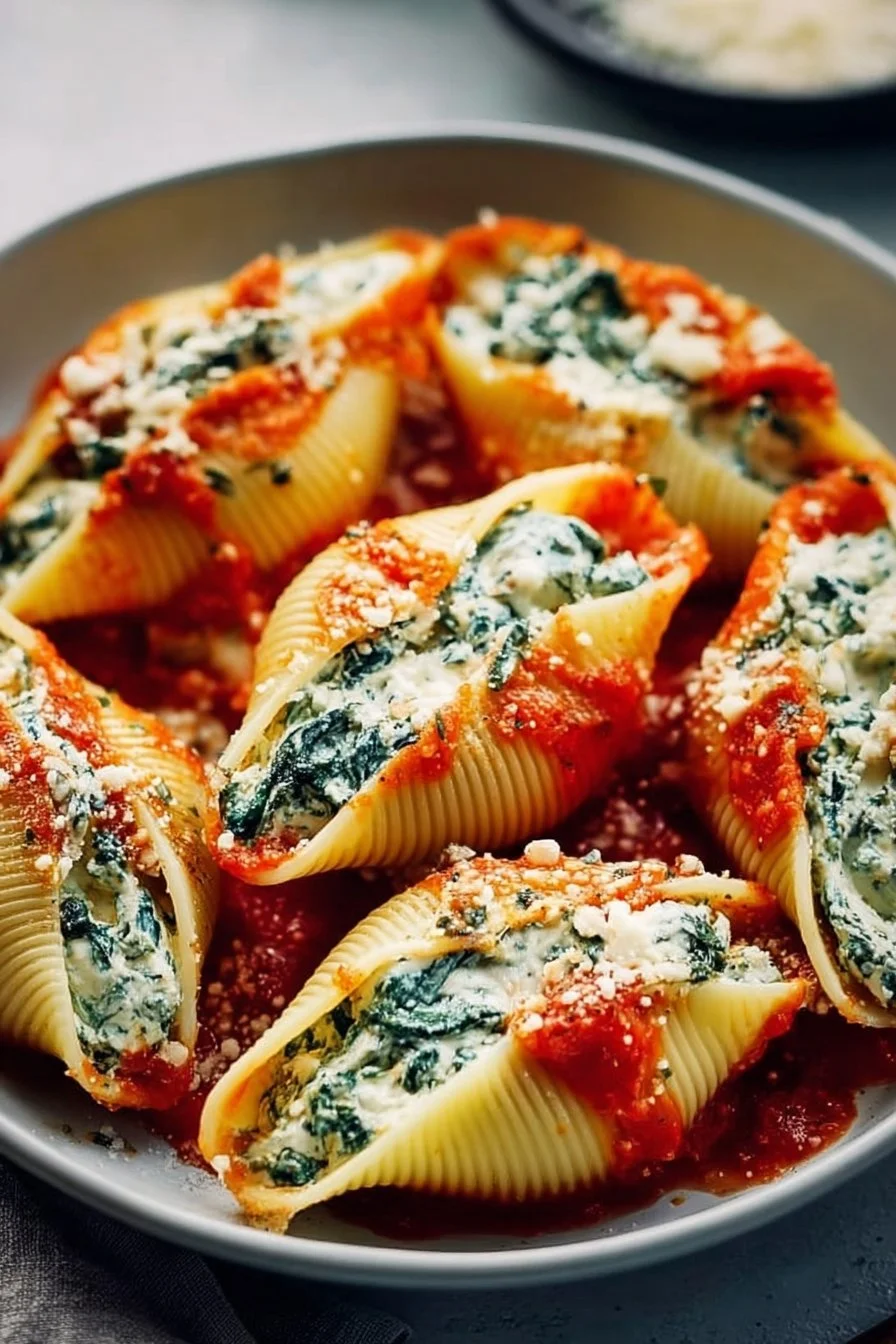 Spinach and Ricotta Stuffed Shells