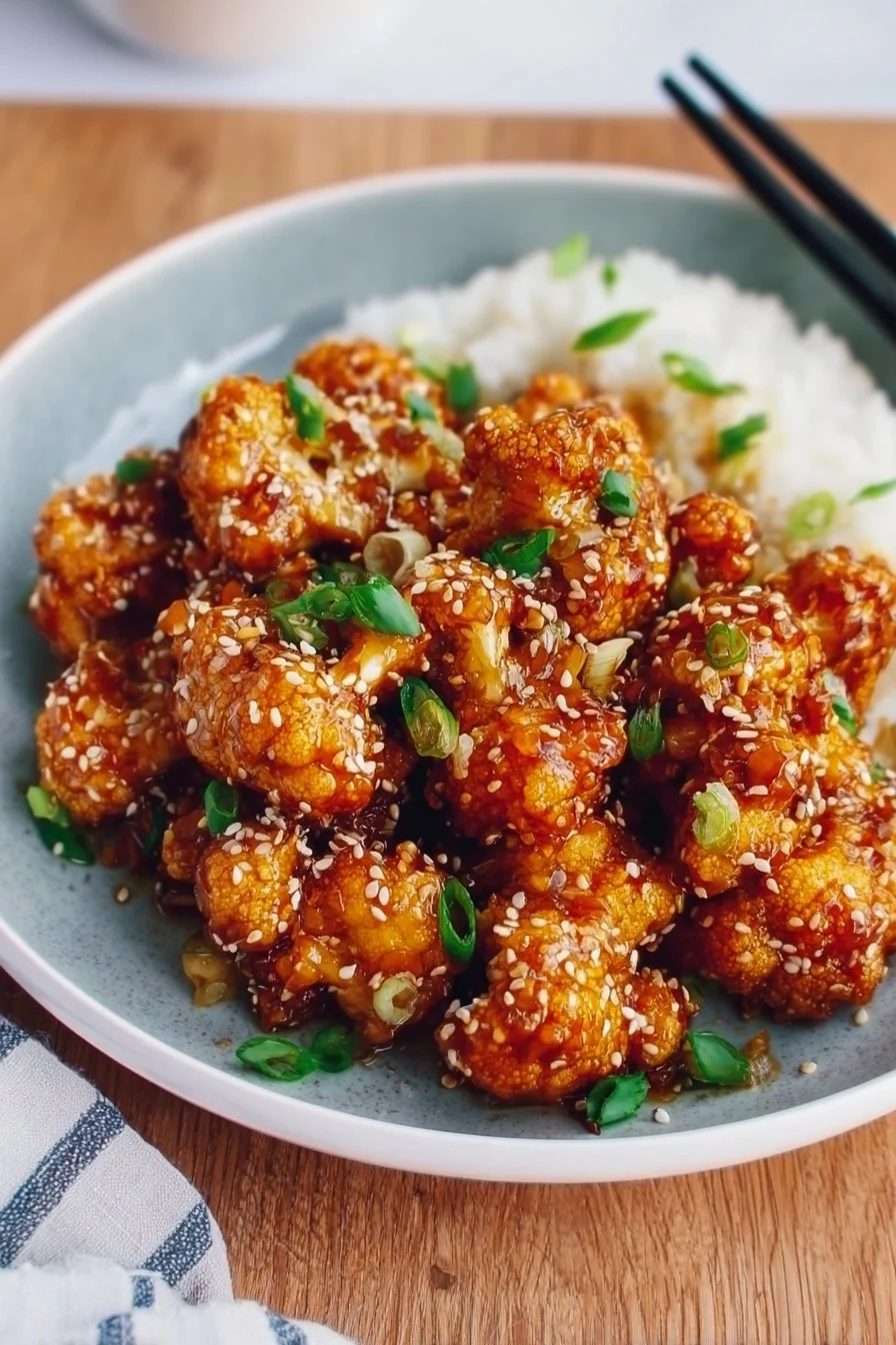 Sticky Sesame Cauliflower