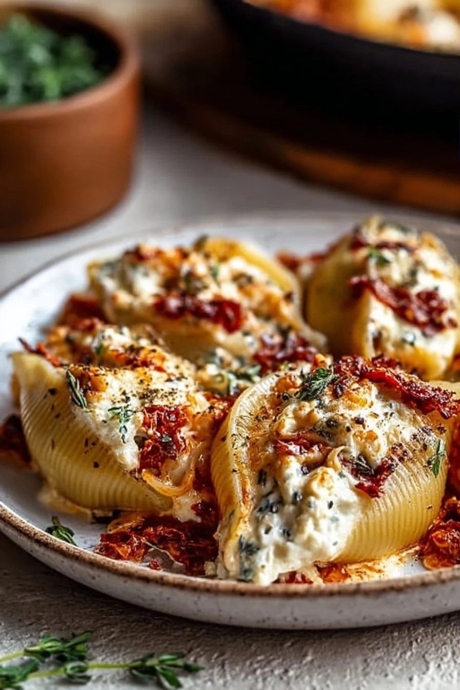 Sun-Dried Tomato Ricotta Stuffed Shells