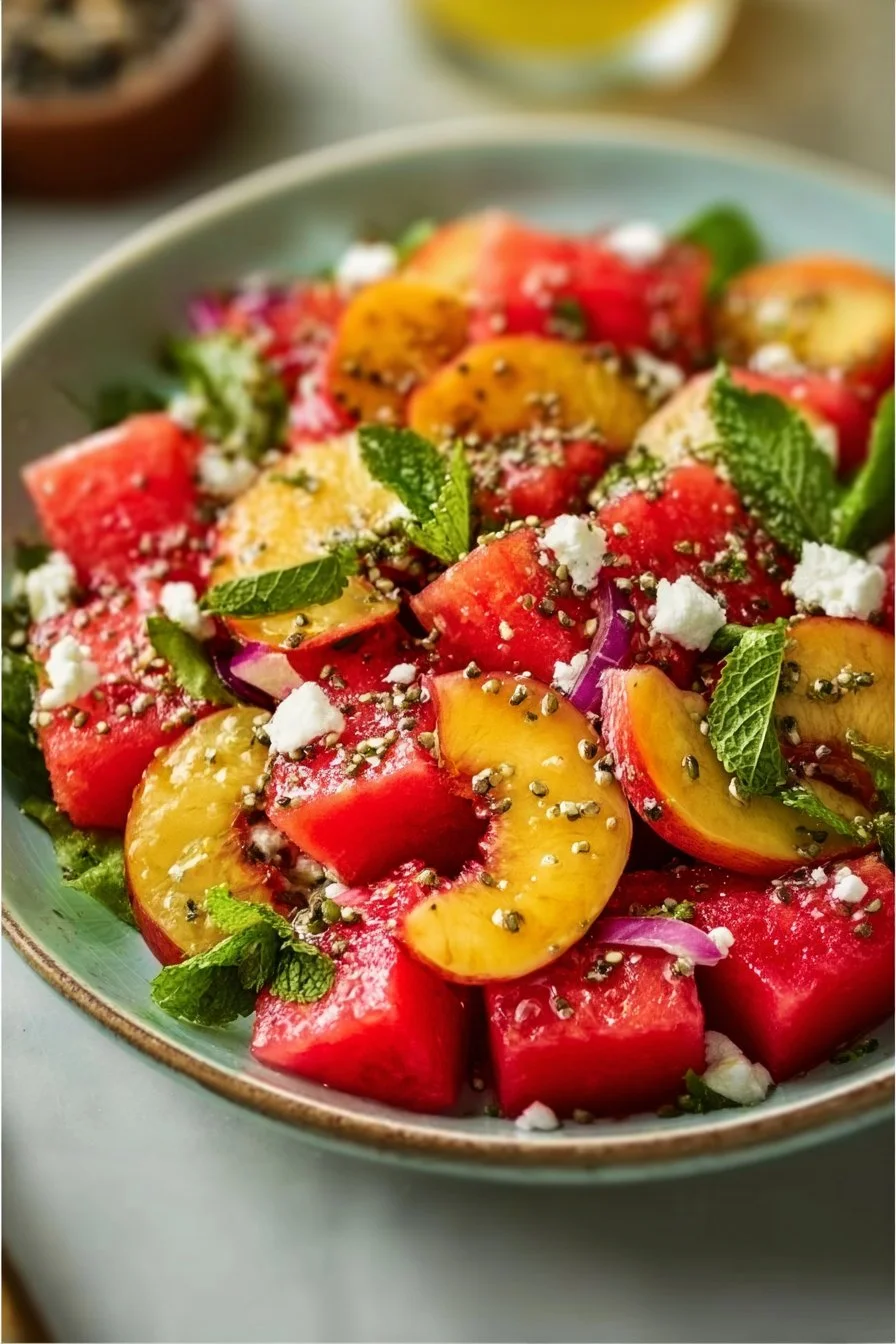 Watermelon Peach Salad