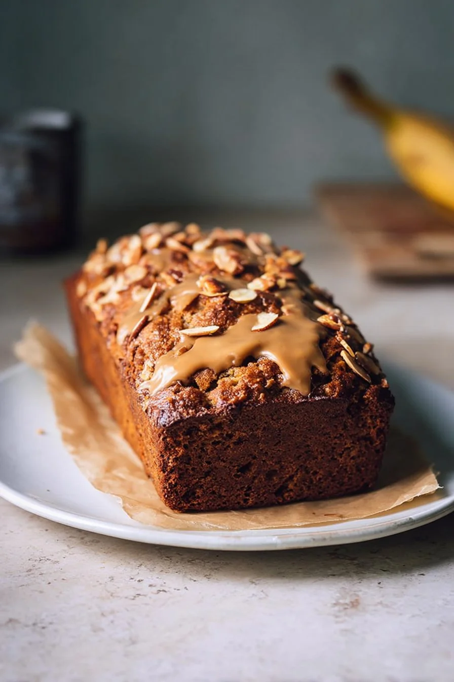 Almond Praline Chocolate Chunk Banana Bread