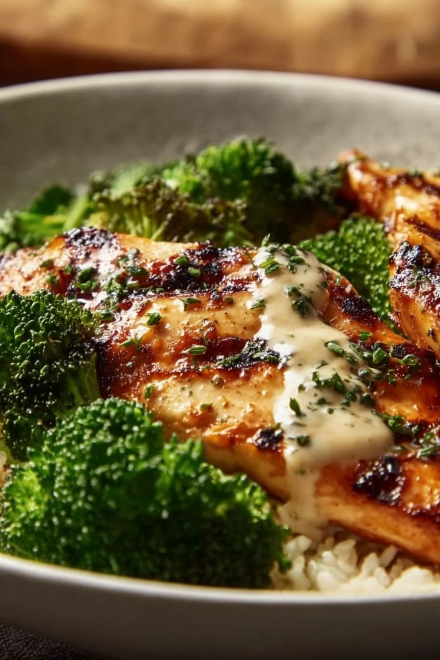 Grilled Chicken and Broccoli Bowl