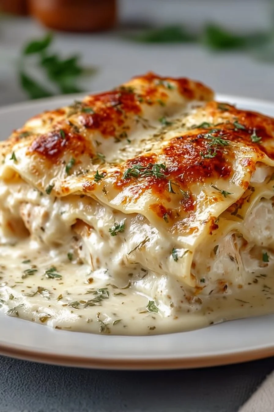 cheesy chicken alfredo lasagna recipe
