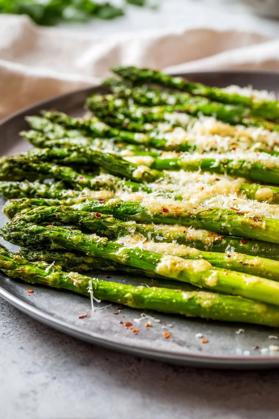 Garlic and Gruyere Roasted Asparagus