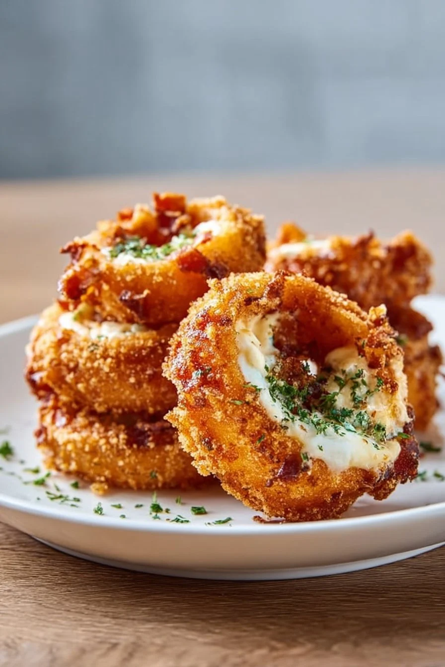 Jalapeño Popper Stuffed Onion Rings
