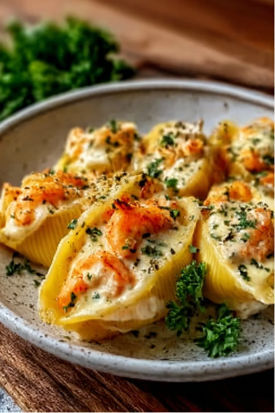 Creamy Seafood Stuffed Shells