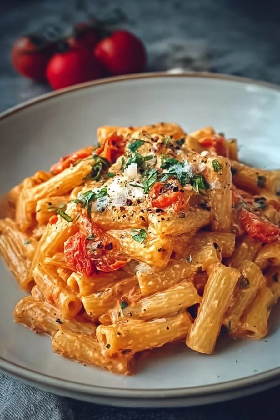 Easy and Creamy Tomato Garlic Pasta