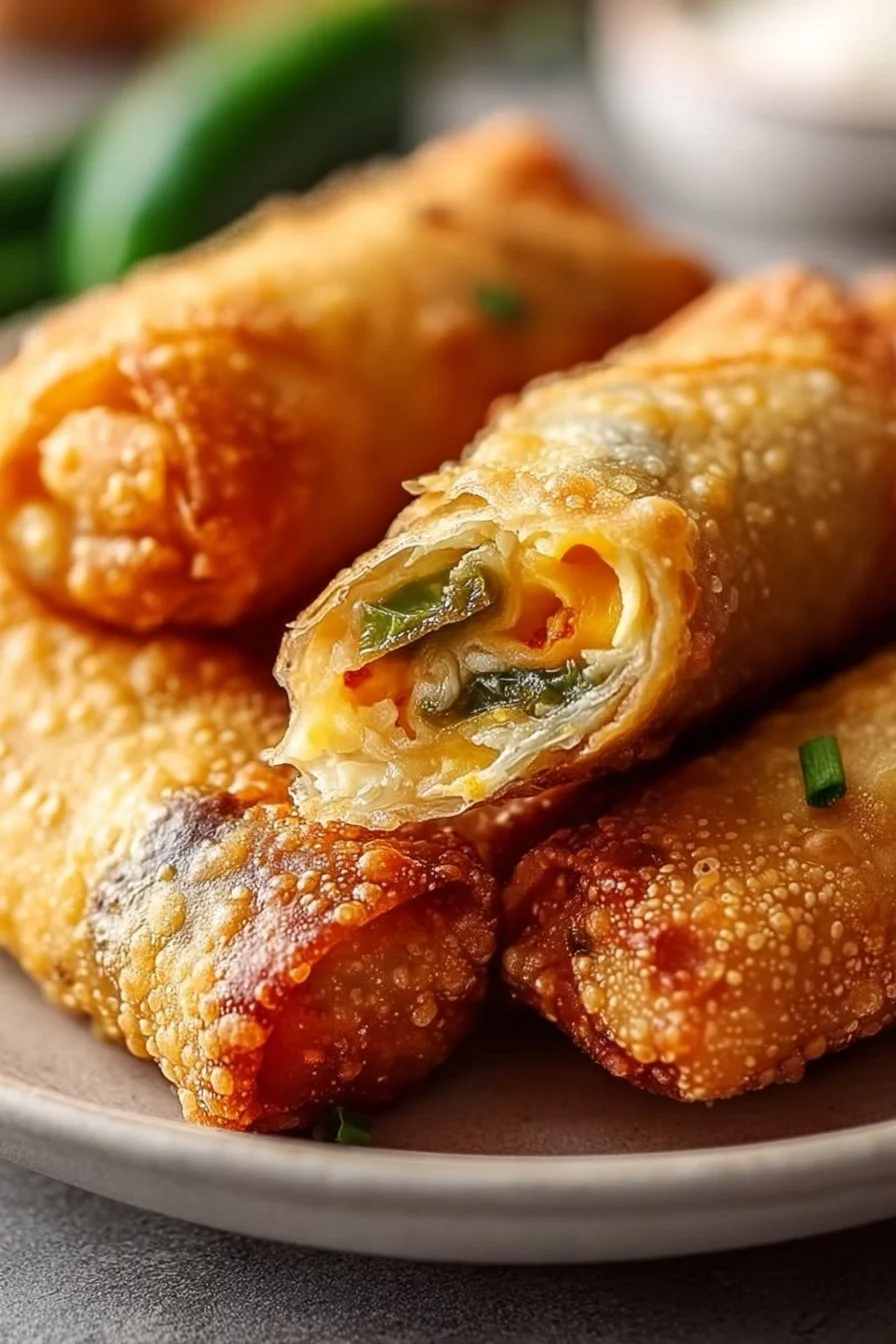 Crispy Jalapeno Popper Egg Rolls