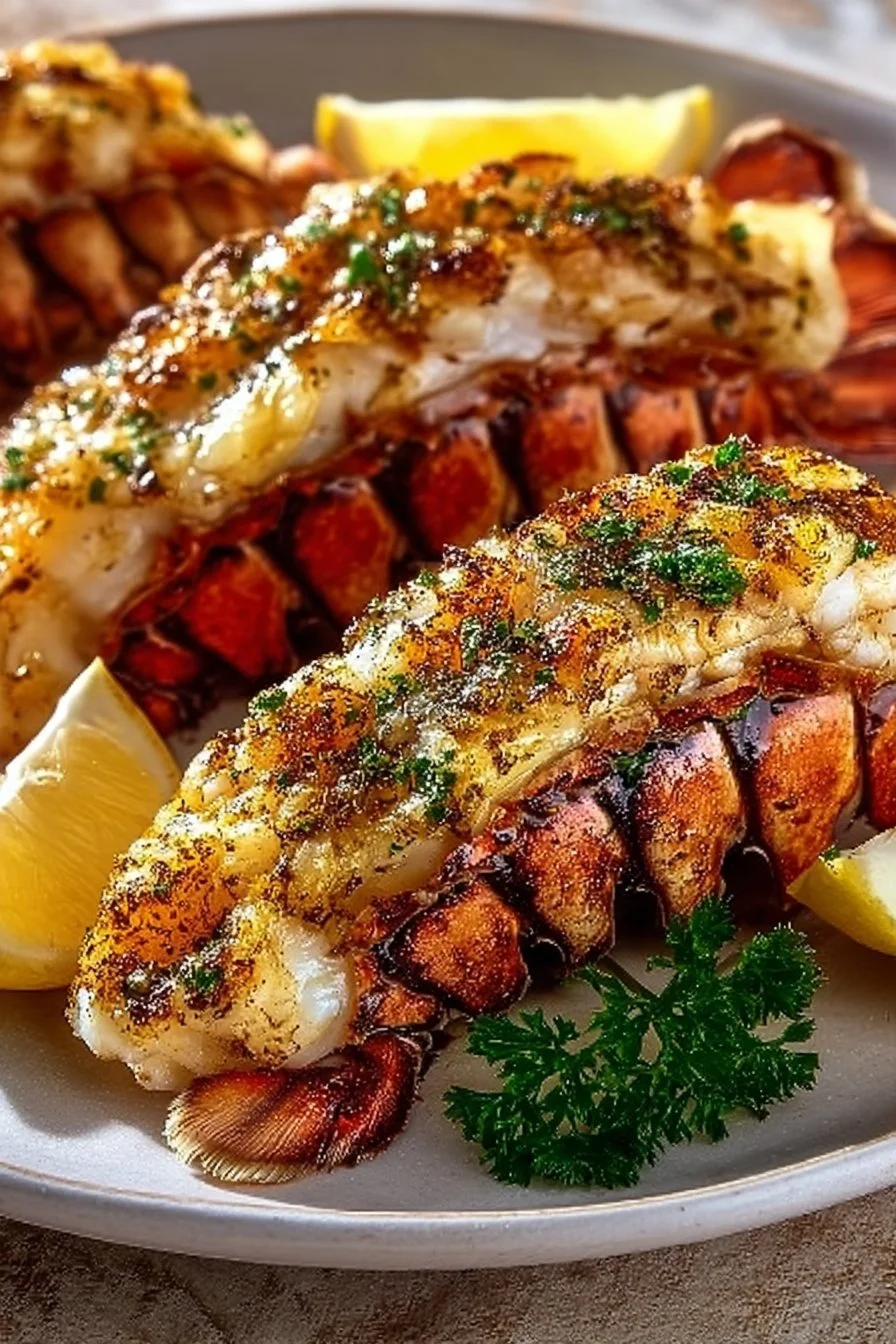 Grilled Lemon Butter Lobster Tails