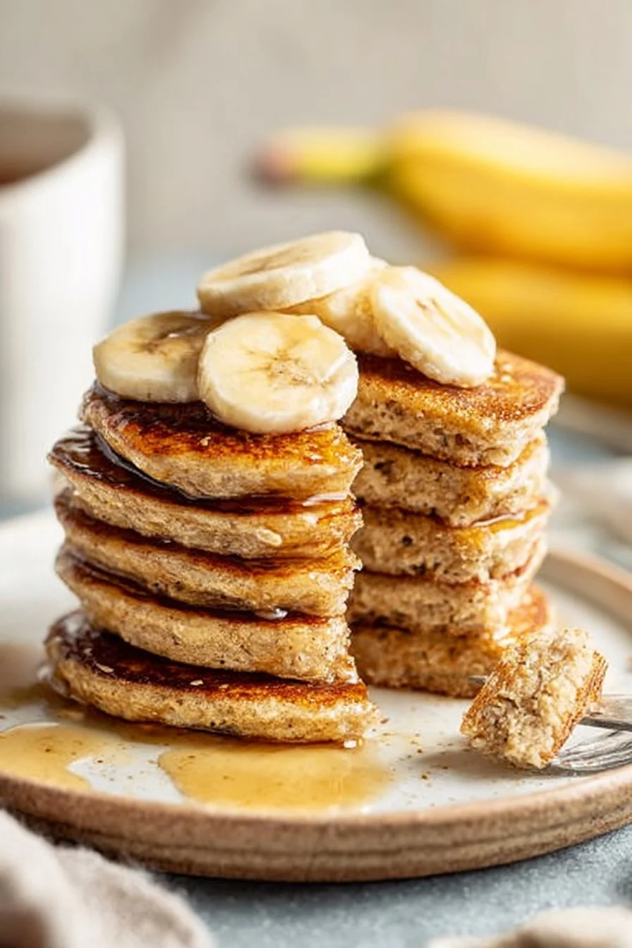 Healthy Banana Oatmeal Pancakes