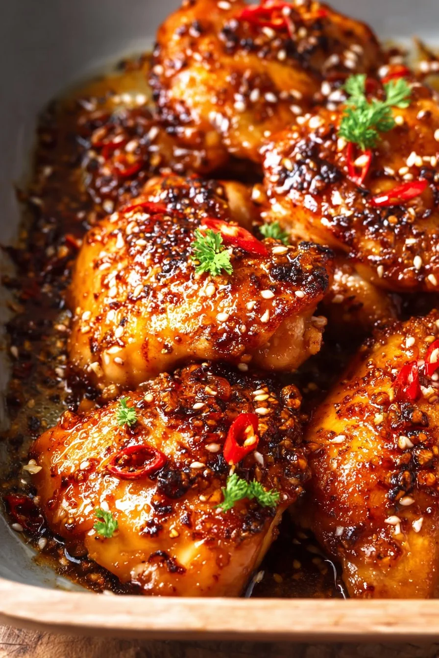 Honey Garlic Chicken Thighs Recipe