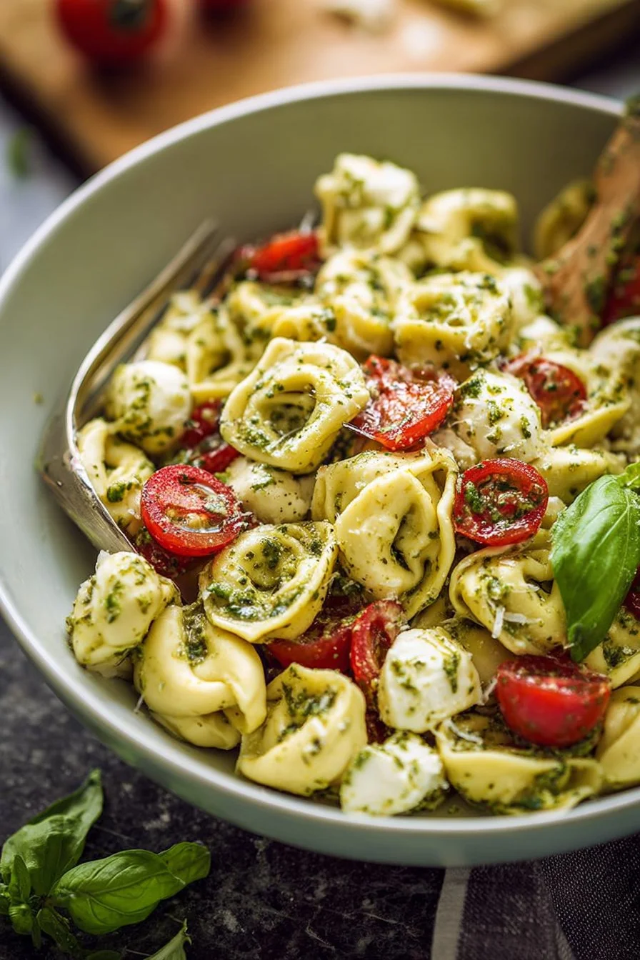 Pesto Cheese Tortellini Salad