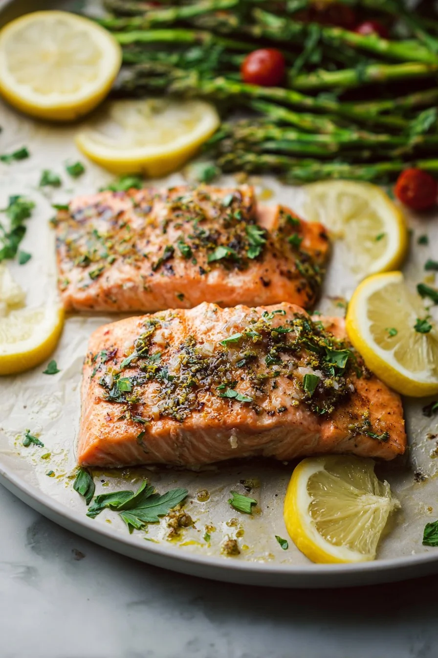 Quick &amp; Easy Baked Lemon Garlic Salmon