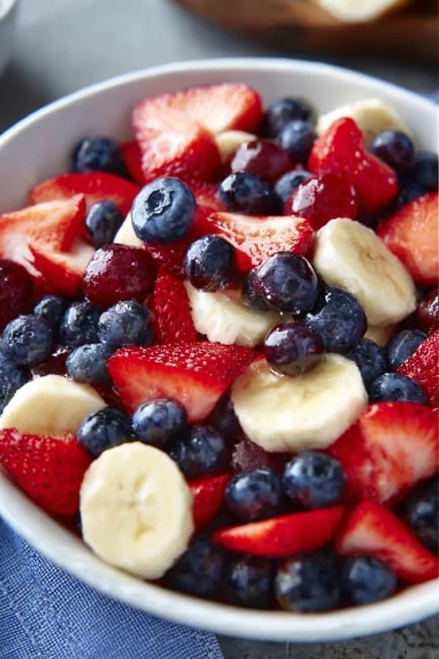 Red White and Blue Fruit Salad