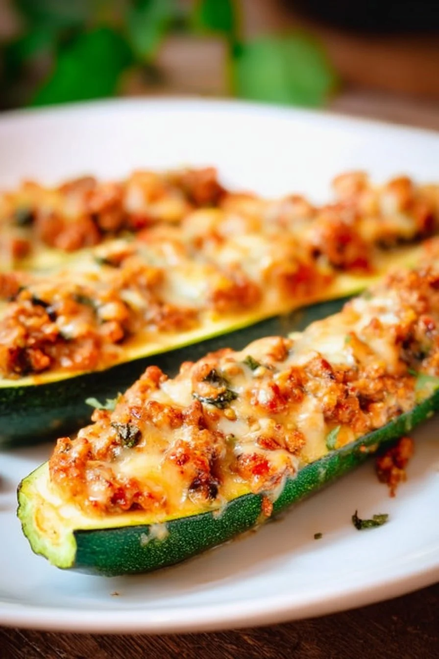 Turkey Stuffed Zucchini Boats