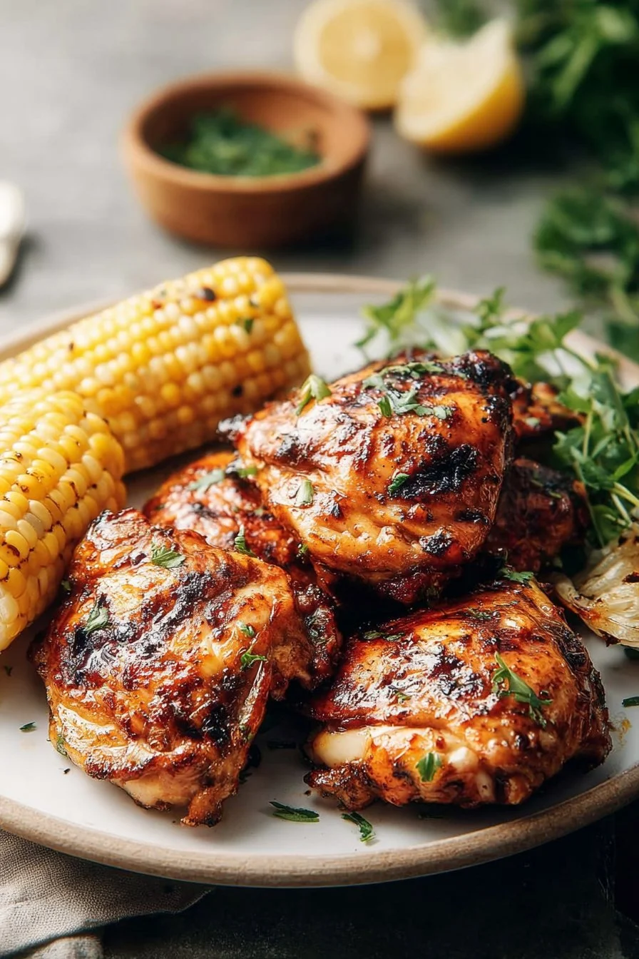 BBQ Grilled Chicken Thighs