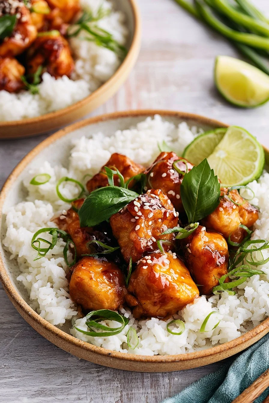 Honey Garlic Chicken Bowls