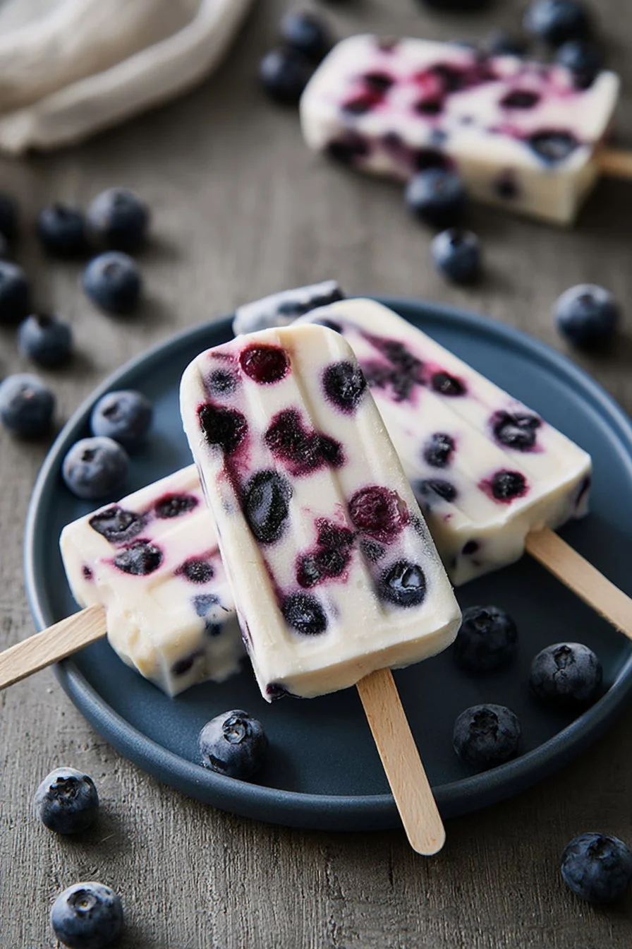 Blueberry Cheesecake Ice Pops