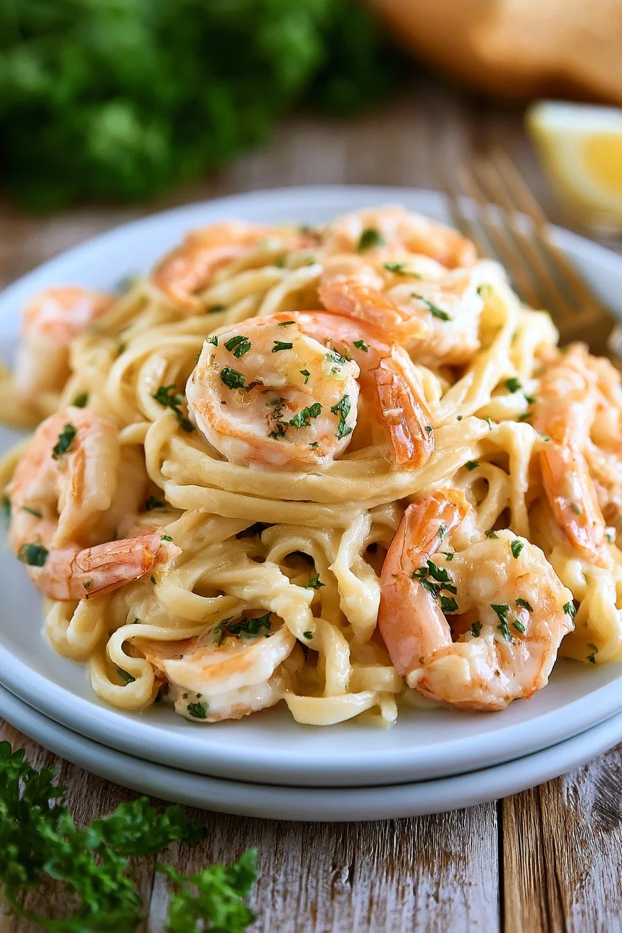 Creamy Garlic Shrimp Pasta