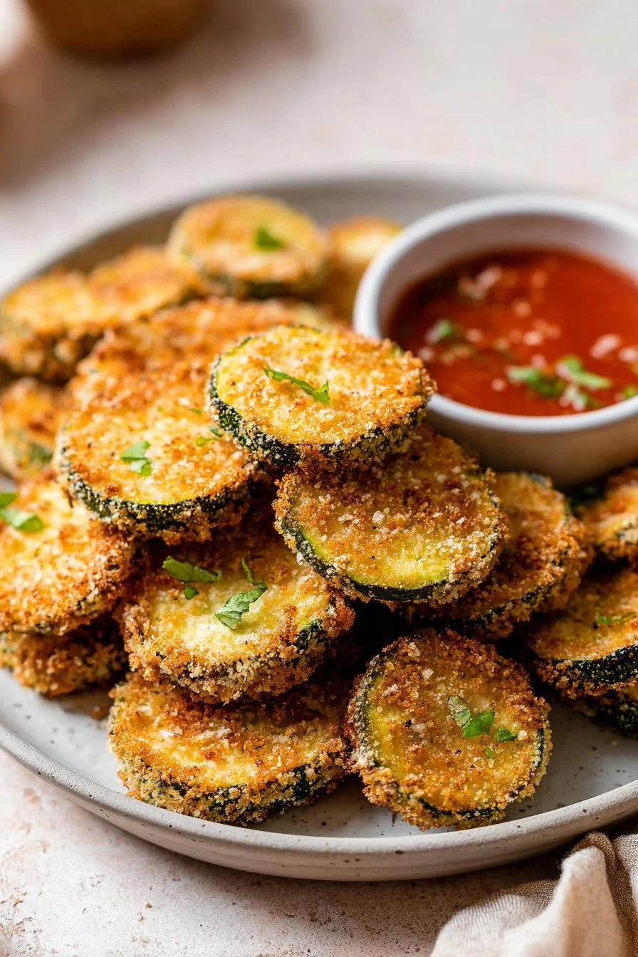 Crispy Baked and Breaded Zucchini Chips