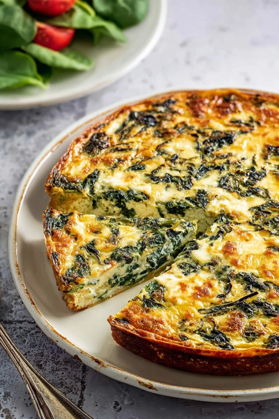 Crustless Spinach Quiche