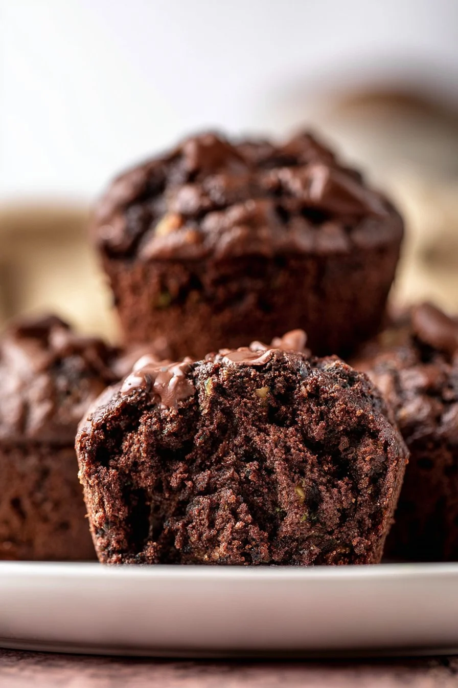 Double Chocolate Zucchini Muffins