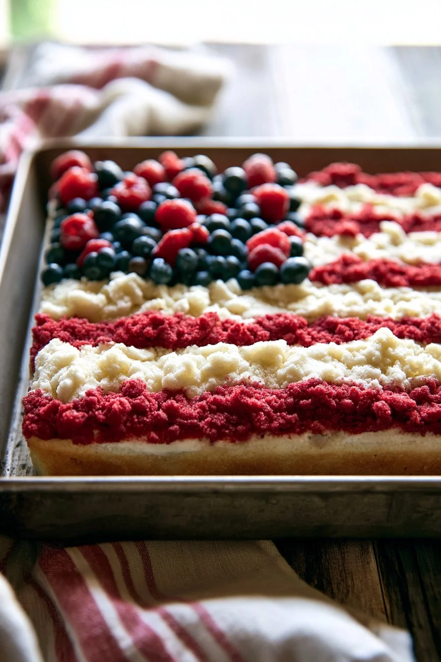 Easy American Flag Sheet Cake
