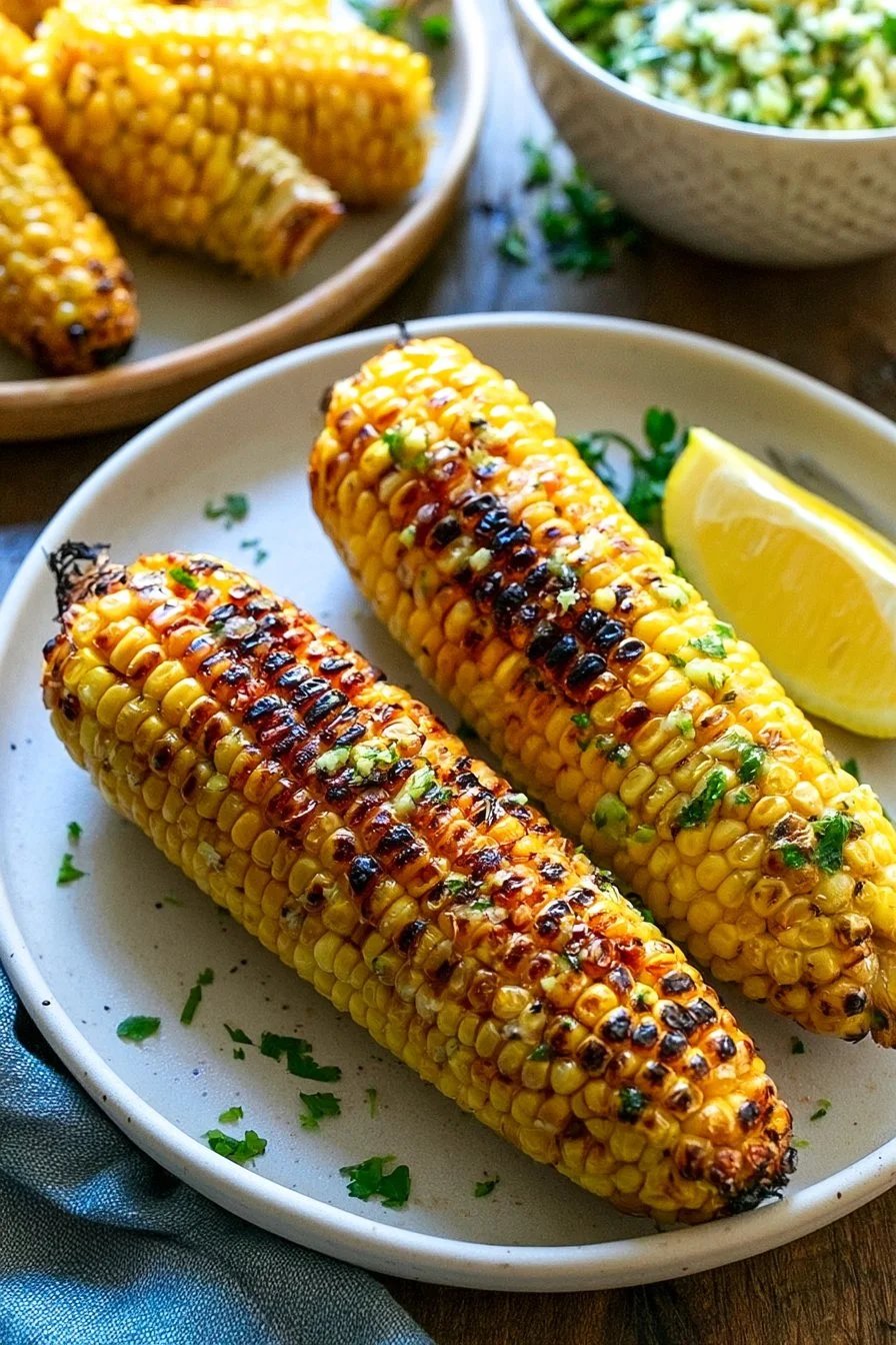 Easy Grilled Corn on the Cob and Garlic Butter