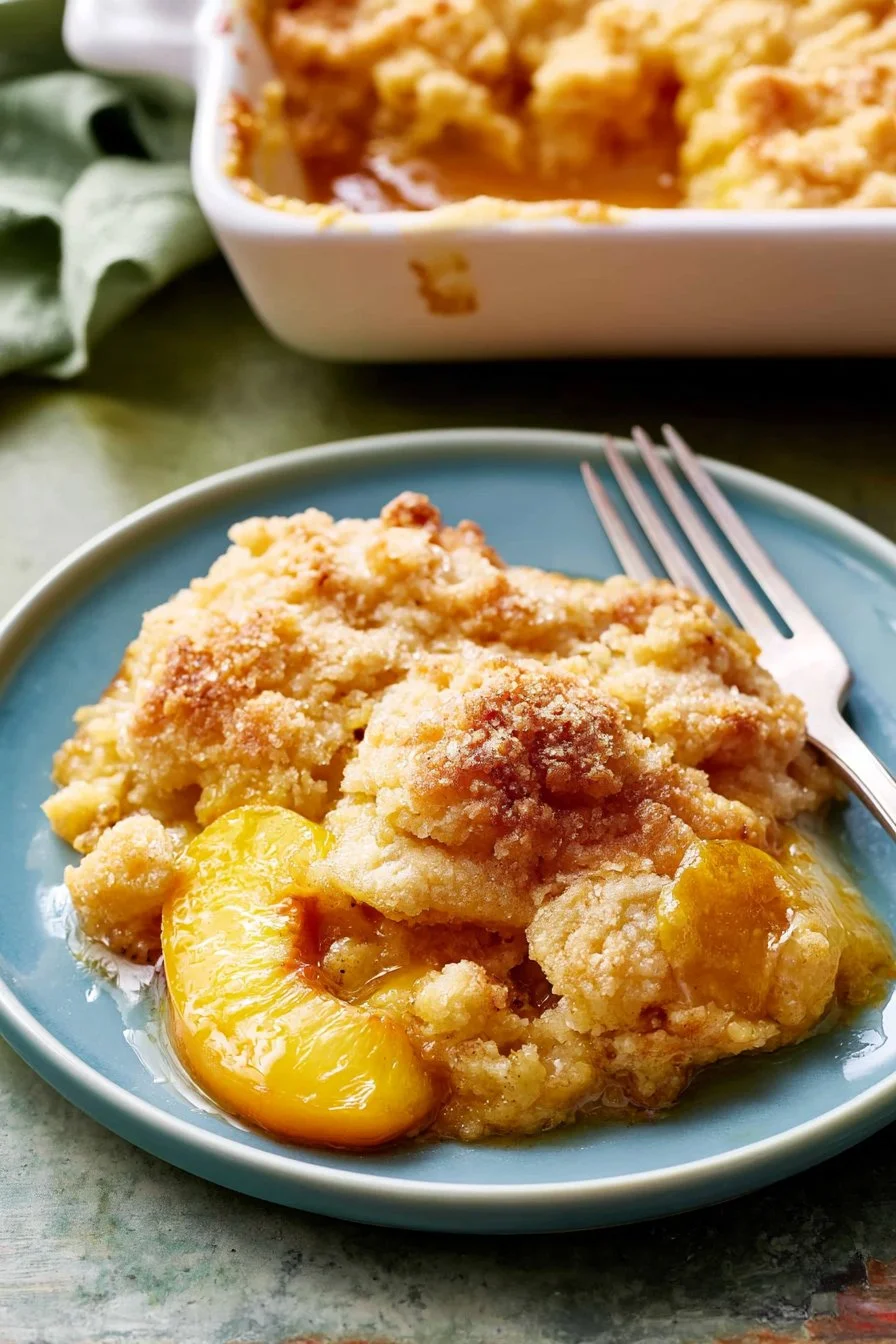 EASY PEACH COBBLER
