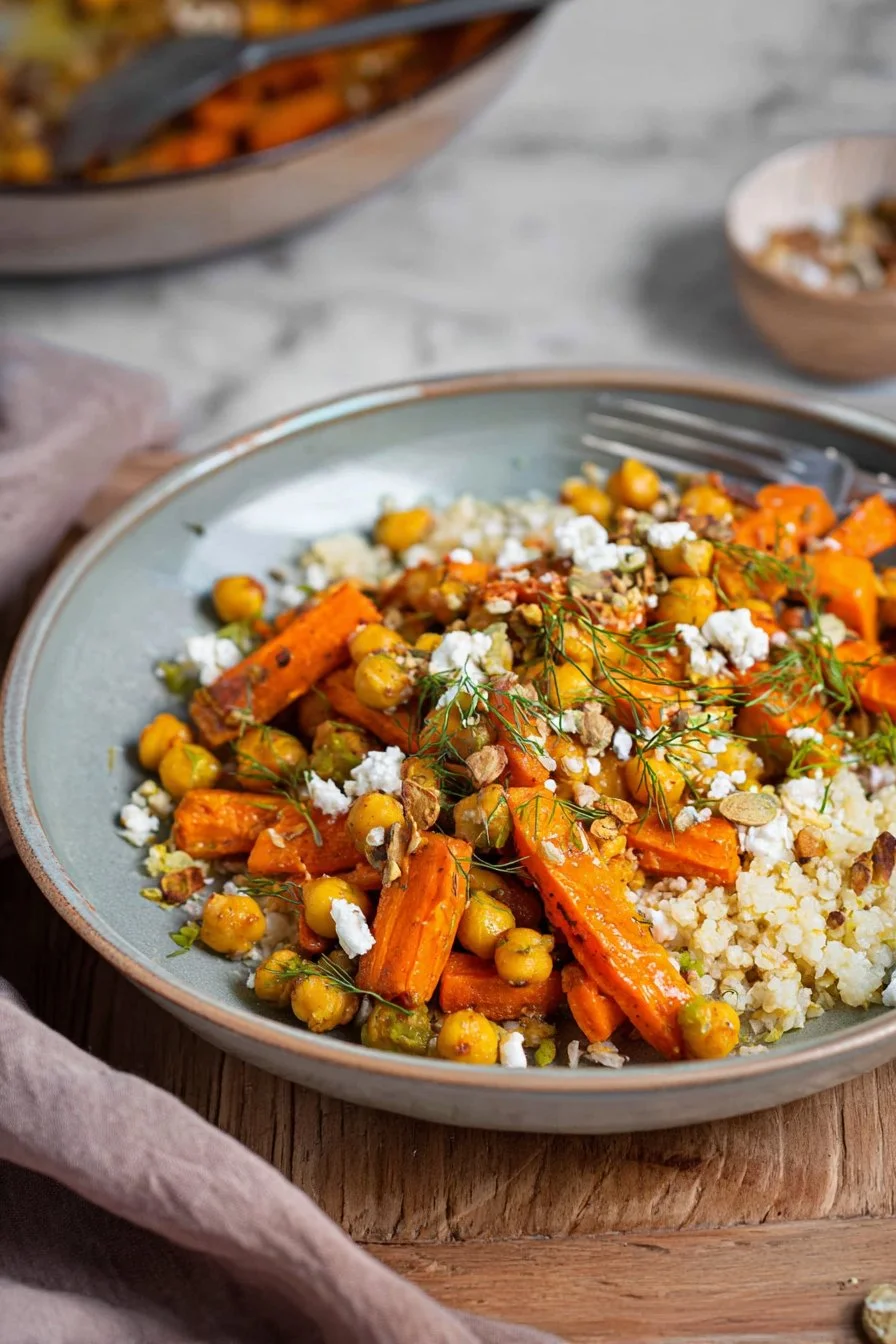 Spiced Carrot and Chickpea Bowls