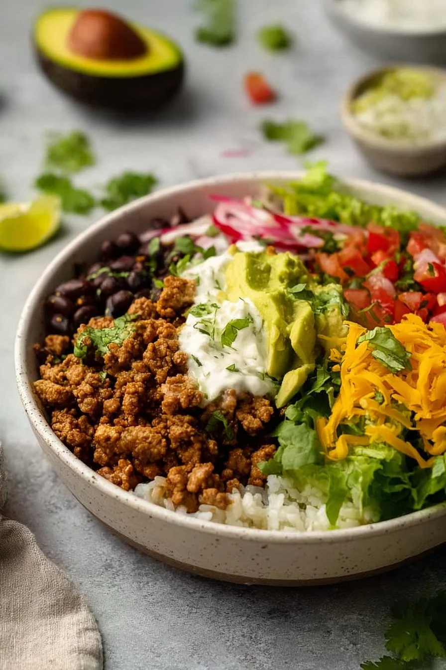 Ground Turkey Taco Bowls