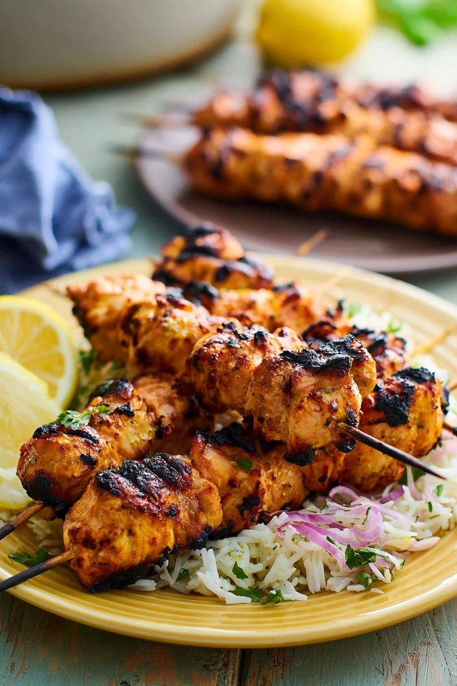 Middle Eastern Style Grilled Chicken Kabobs